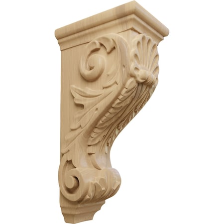 Ekena Millwork 5"W x 7"D x 14"H Large Shell Corbel, Cherry CORW05X07X14SHCH